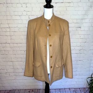 Tan 100% Camel Hair Fully Lined Blazer size 8 By Talbots
